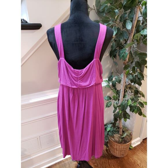 Apt. 9 Sheath Dress Women XL Pink Pleated Studded Wide Strap Scoop Neck Pullover - Picture 4 of 13